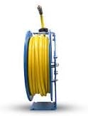Rubber Air Hose Reel Hvy Duty Single Arm Assembly 1/2" x 75'