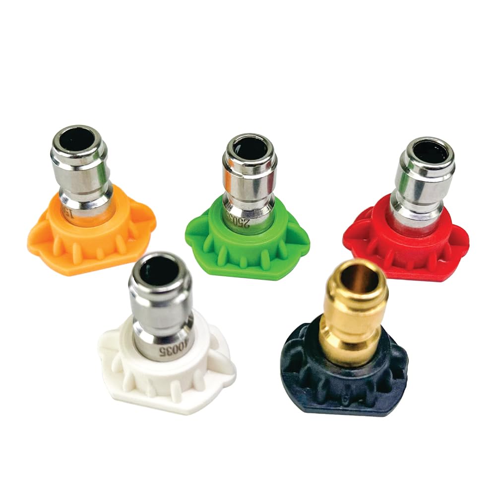 Blu Shield 4000 PSI Pressure Washer Spray Tips - Set of 5 Quick Connect Nozzles