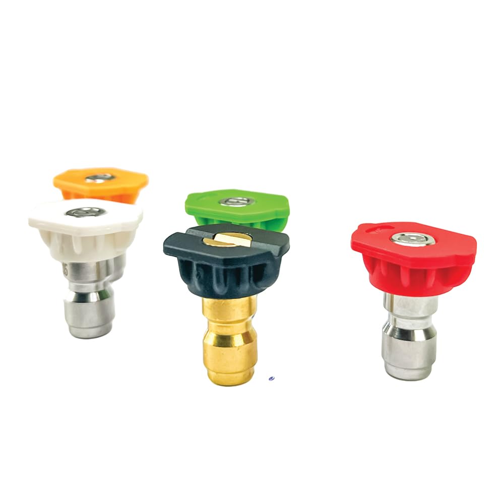 Blu Shield 4000 PSI Pressure Washer Spray Tips - Set of 5 Quick Connect Nozzles