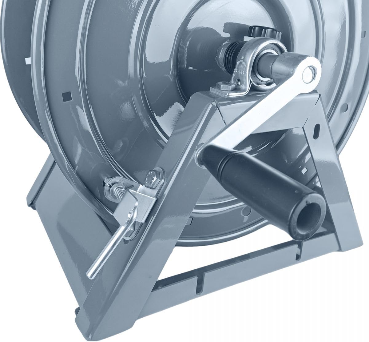 BluShield Steel A-Frame Pressure Washer Hose Reel – Heavy-Duty - Friction Brake