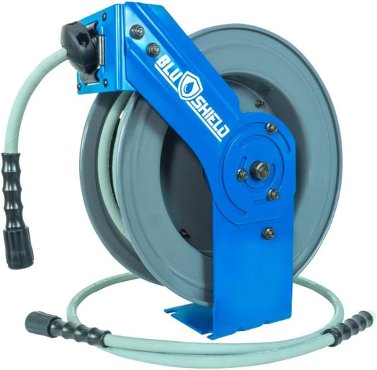 BluShield PWR1450-NM22-AIO Rubber Pressure Washing Hose Reel 1/4" x 50'