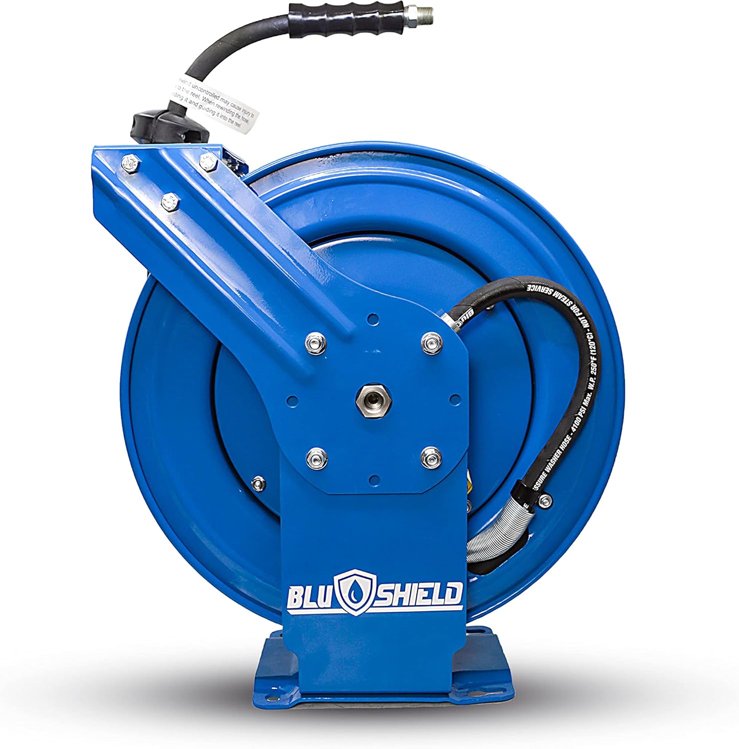 BLUSHIELD PWR3850 18 ga. Pressure Washer Retractable Dual Arm Hose Reel and Hose