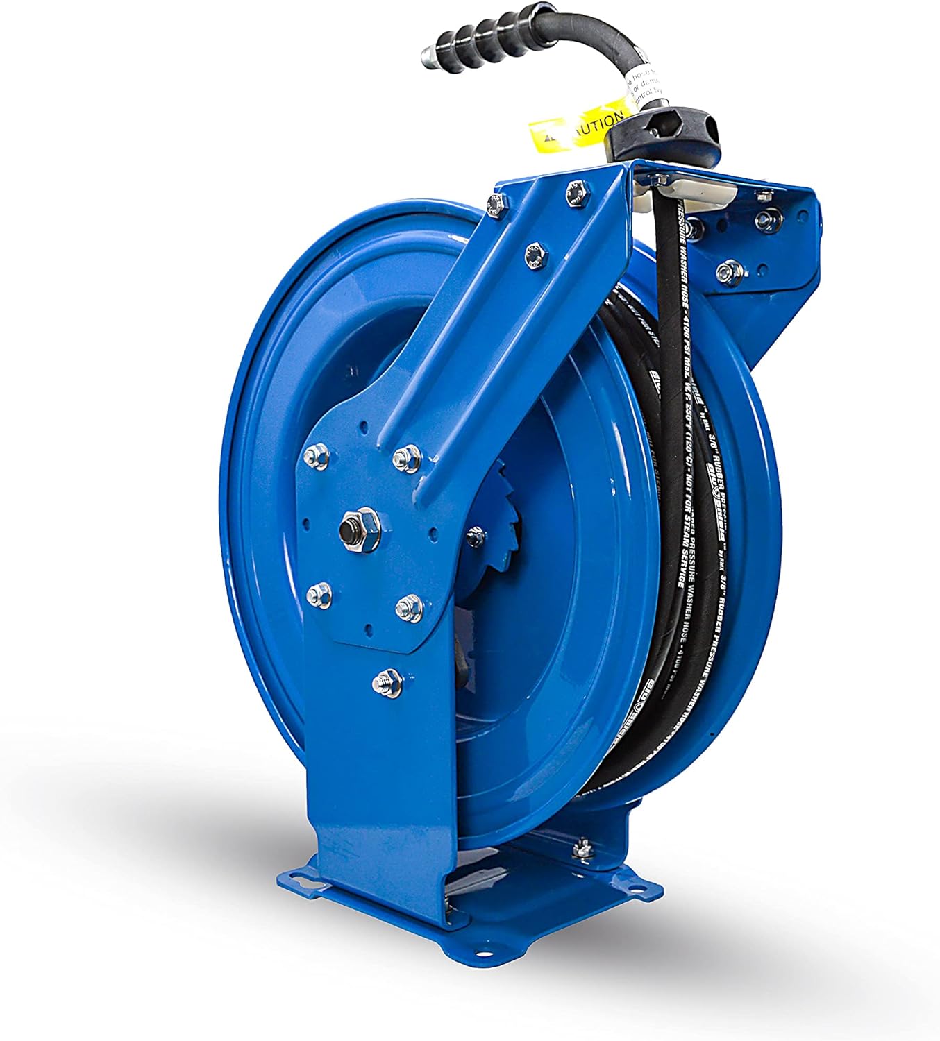 BLUSHIELD PWR3850 18 ga. Pressure Washer Retractable Dual Arm Hose Reel and Hose