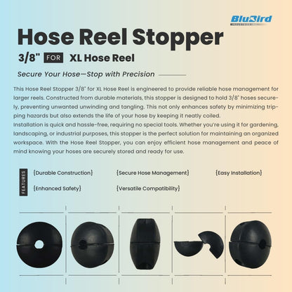 Hose Reel Stopper for 3/8 in. Hose, Heavy-Duty Rubber