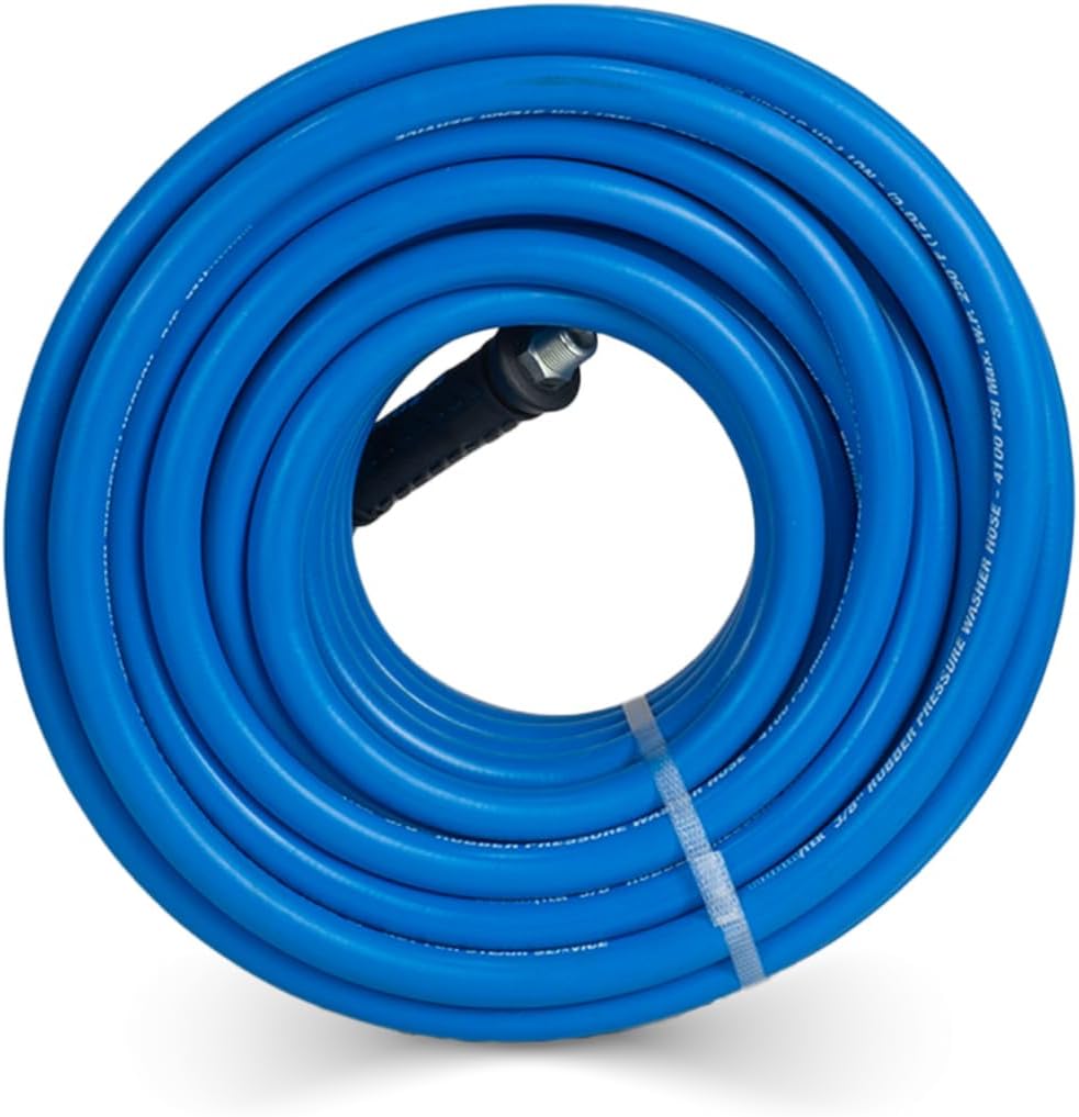 Aramid Braided 1/2" Pressure Washer Hose by ToughTek: 4000PSI, Non-Marking