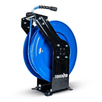 ToughTek 1/4" X 100 Rubber Pressure Washing Hose Reel (Single Arm - Heavy Duty)