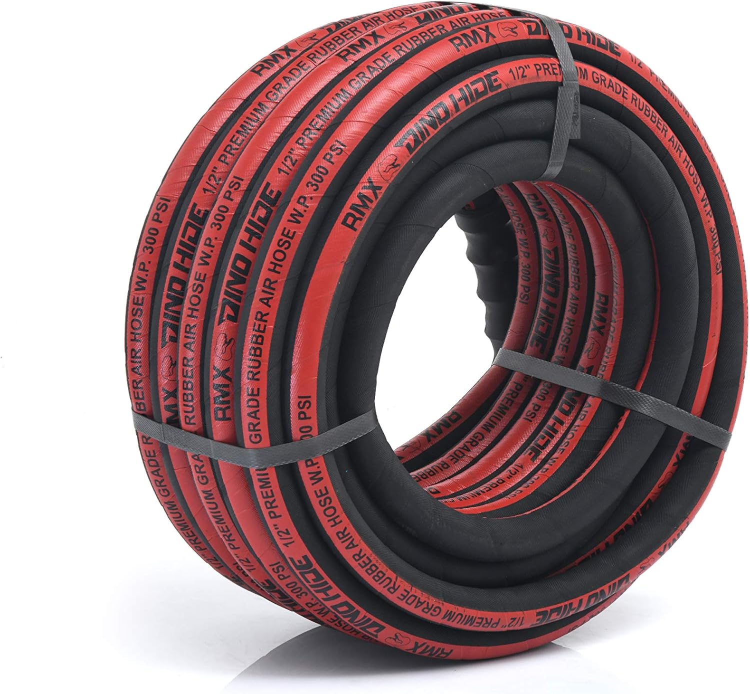 RMX Dino-Hide Rubber Air Hose - Heavy-Duty Wrapped Finish - Flexible (1/2"x50')