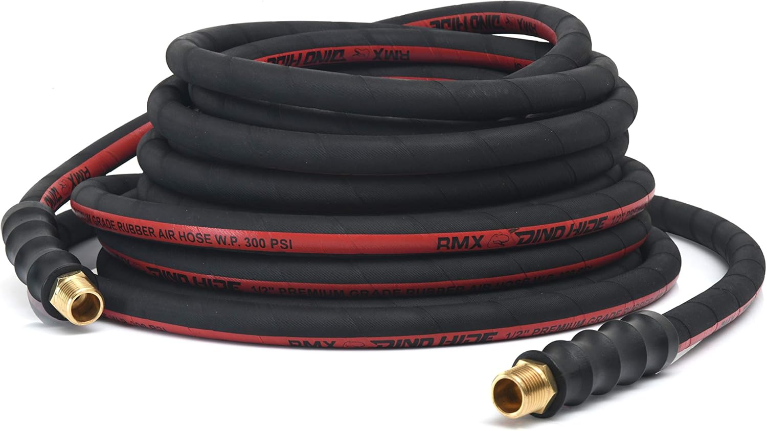 RMX Dino-Hide Rubber Air Hose - Heavy-Duty Wrapped Finish - Flexible (1/2"x50')