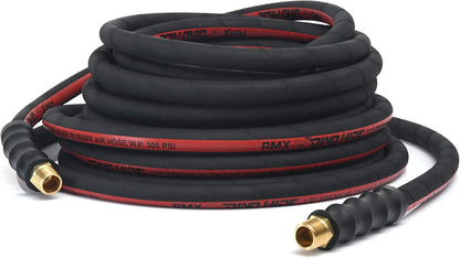 RMX Dino-Hide Rubber Air Hose - Heavy-Duty Wrapped Finish - Flexible (1/2"x50')
