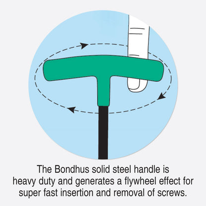 13390 Set of 10 Hex T-handles w/Stand, sizes 3/32-3/8""", multi sizes