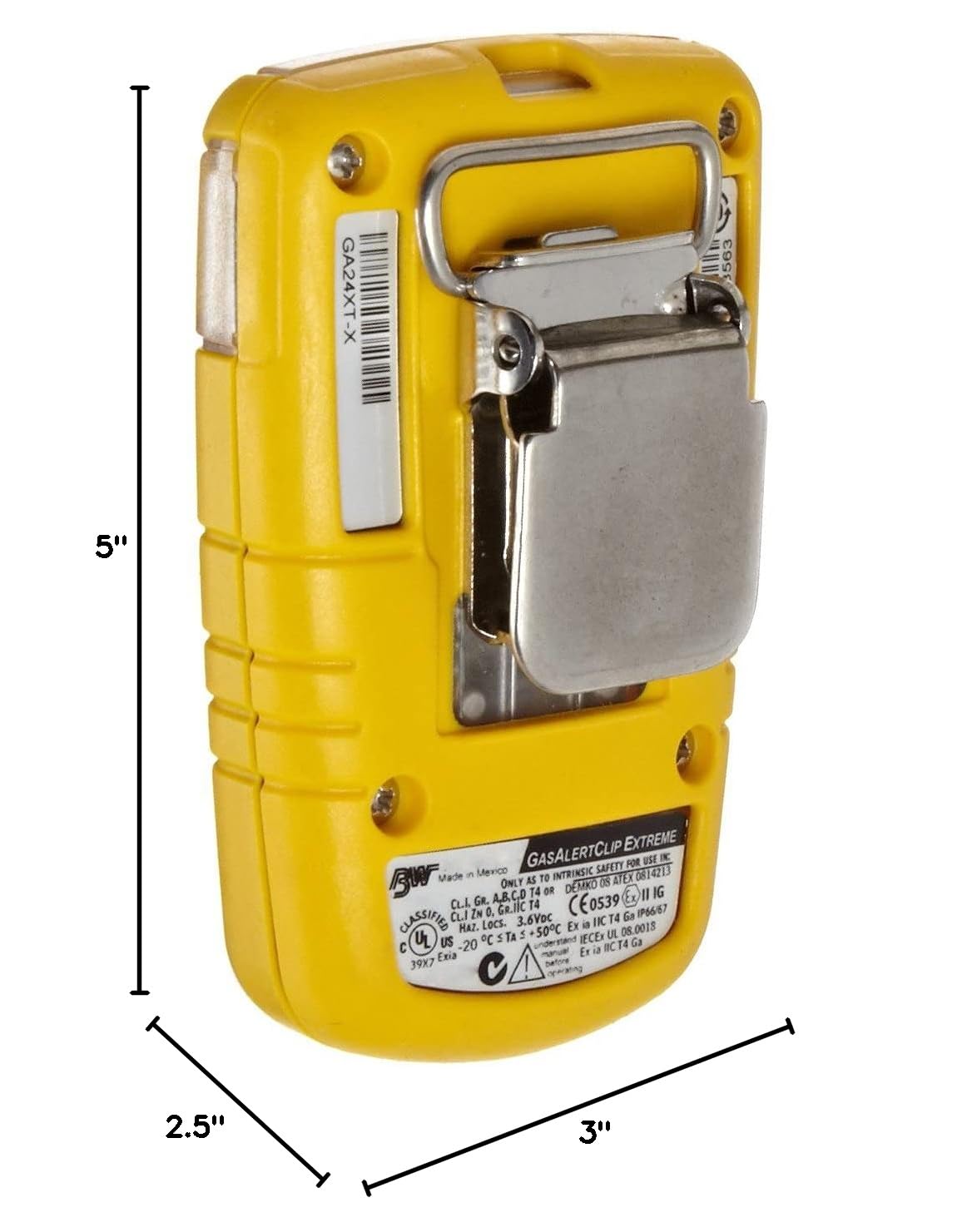 Corded Electric BWC2-H BW Clip Single Gas H2S Monitor, 10/15