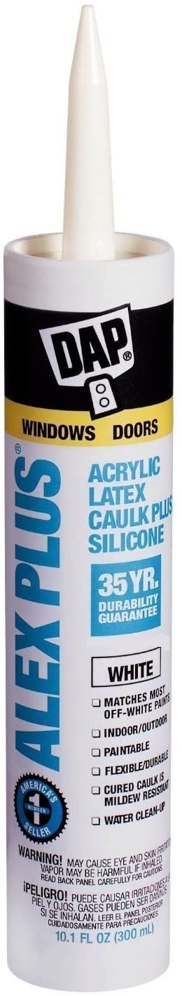 18152 6 Pack 10.1 oz. Alex Plus Acrylic Latex Caulk Plus Silicone, White