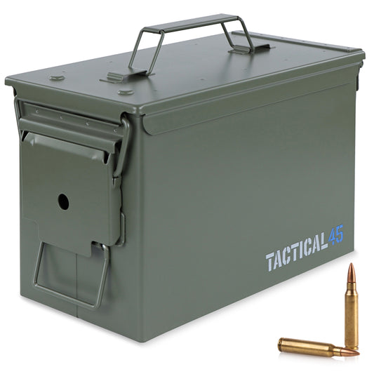 M2A2 50 Cal Ammo Can Steel Green Ammo Storage with Front Latch