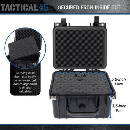 Plastic Case with Foam Black Padded Camera Gear Hard Carrying Case
