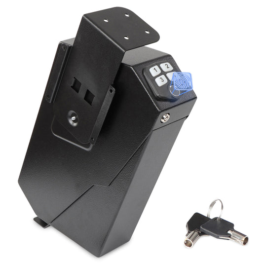 Biometric Gun Safe for Pistols - Alarmed 4 Digit Passcode Handgun Safe