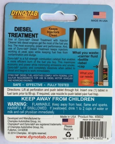 Diesel Treatment with Injector Cleaner Tab Card