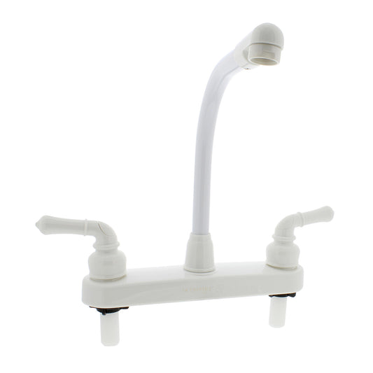 RV Kitchen Faucet Head Replacement – Hi-Rise Spout and Handles, White