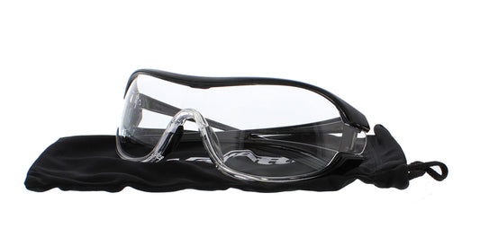 Safety Glasses Clear Lens Black Frame