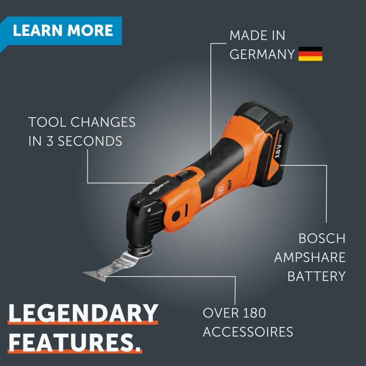 Cordless MultiMaster AMM 700 AS 4 Ah with Nylon Bag - Starlock Max Mount