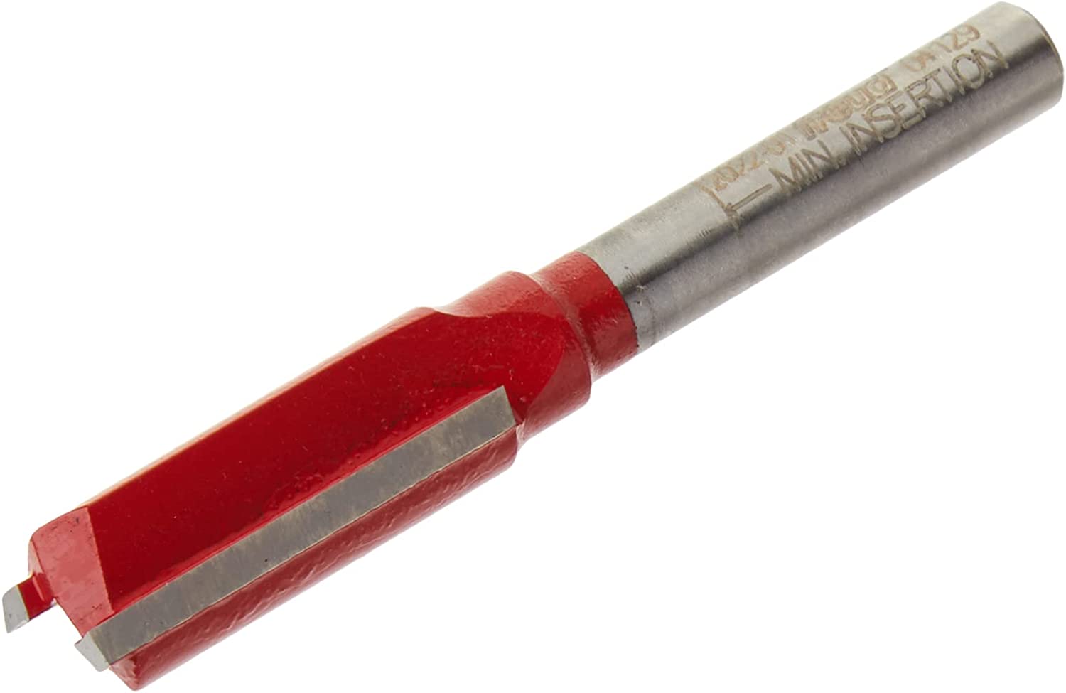 7/16" (Dia.) Double Flute Straight Bit with 1/4" Shank (04-129) , Red