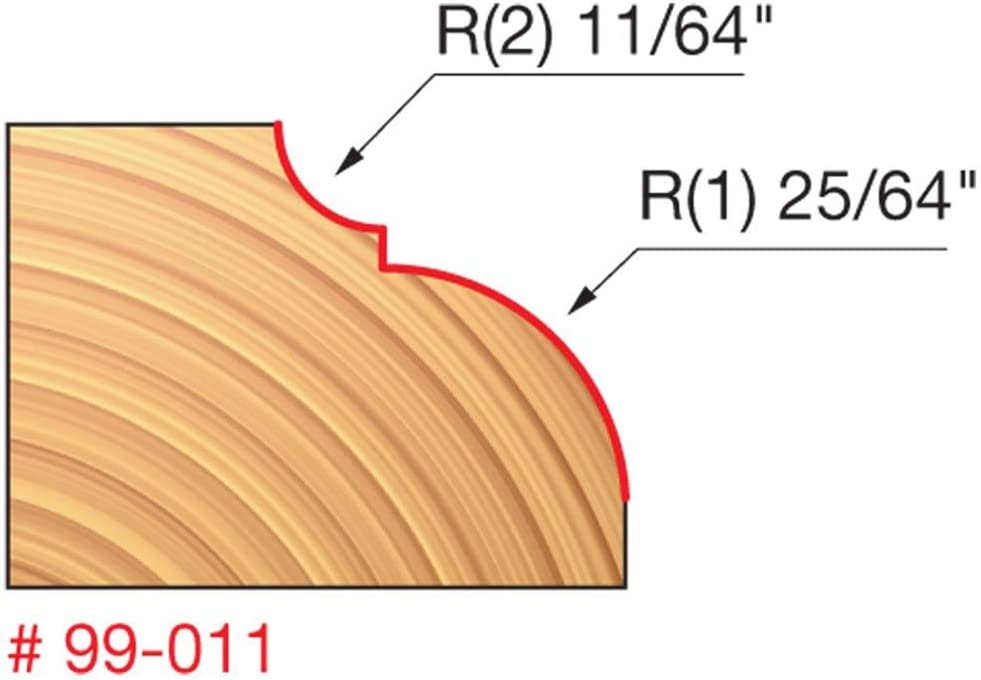 1-5/8" (Dia.) Table Top Edge Classical Bold Bit (Quadra-Cut)