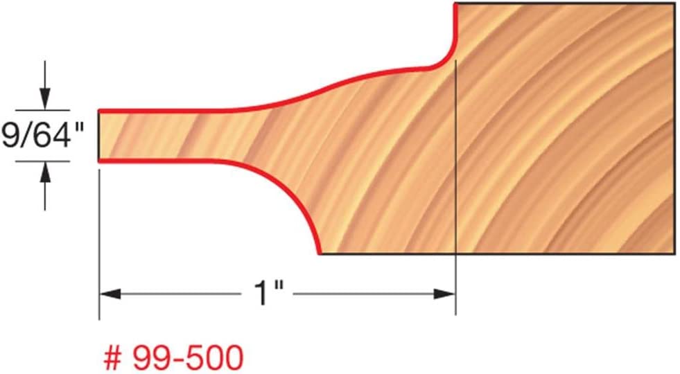 2-19/32" (Dia.) Raised Panel Bit w/Backcutters (Quadra-Cut)