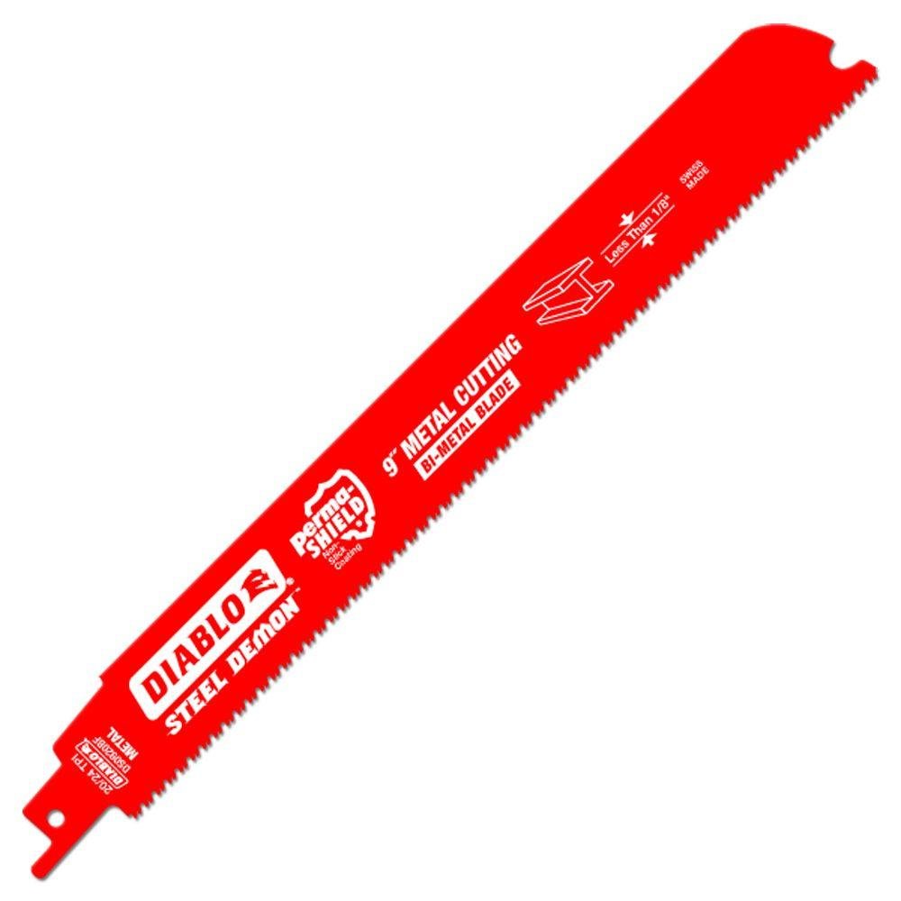 Steel Demon 9 in. Bi-Metal Dual Tooth Reciprocating Saw Blade 20/24 TPI