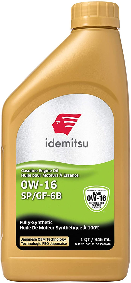 Full Synthetic 0W-16 Engine Oil SP/GF-6B - 1 Quart (30013013-75000C020)