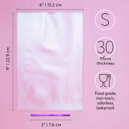 Small Clear Treat Bags with Ties Cookie Bags 6x9 IN Bakery Bag 200pk