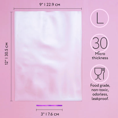 Large Clear Treat Bags with Ties Cookie Bags 9x12 IN Bakery Bag 200pk