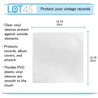 Vinyl Record Sleeves 50 Pack Album Covers Vinyl Sleeves for Records