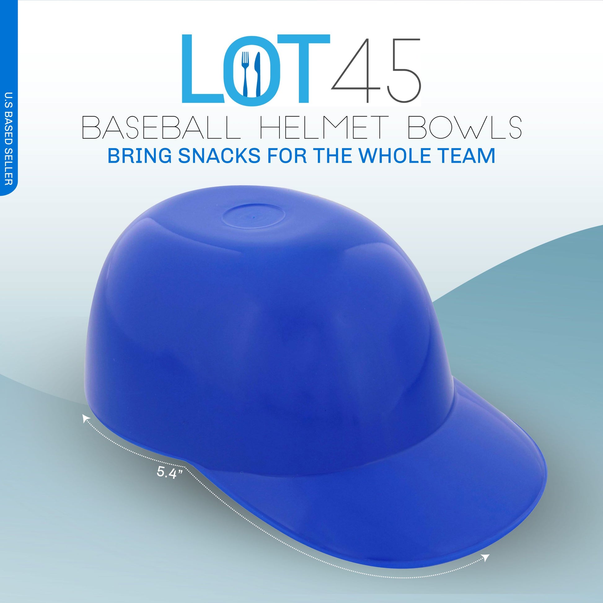 Baseball Helmet Ice Cream Snack Bowls - 12pc 8oz Blue Baseball Cups