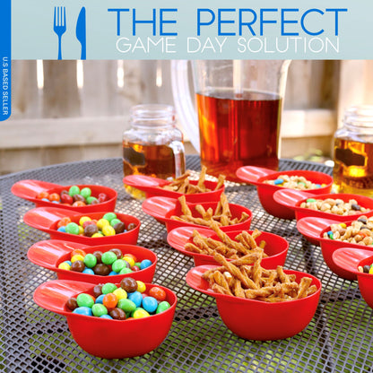Baseball Helmet Ice Cream Snack Bowls - 12pc 8oz Red Baseball Cups