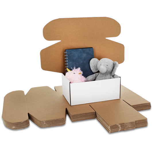 Lot45 White Shipping Boxes for Small Business - White Corrugated Box