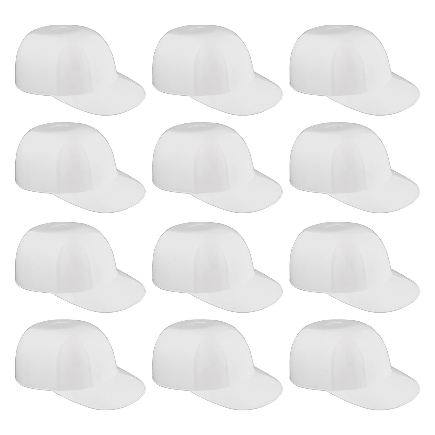 Baseball Helmet Ice Cream Snack Bowls - 12pc 8oz White Baseball Cups