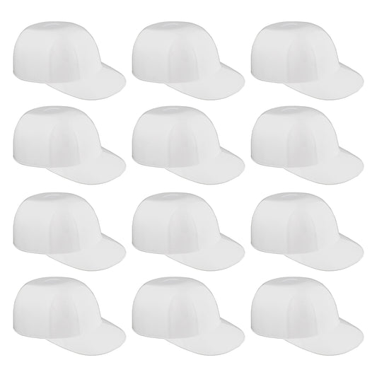 Baseball Helmet Ice Cream Snack Bowls - 12pc 8oz White Baseball Cups