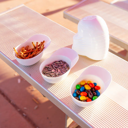 Baseball Helmet Ice Cream Snack Bowls - 12pc 8oz White Baseball Cups