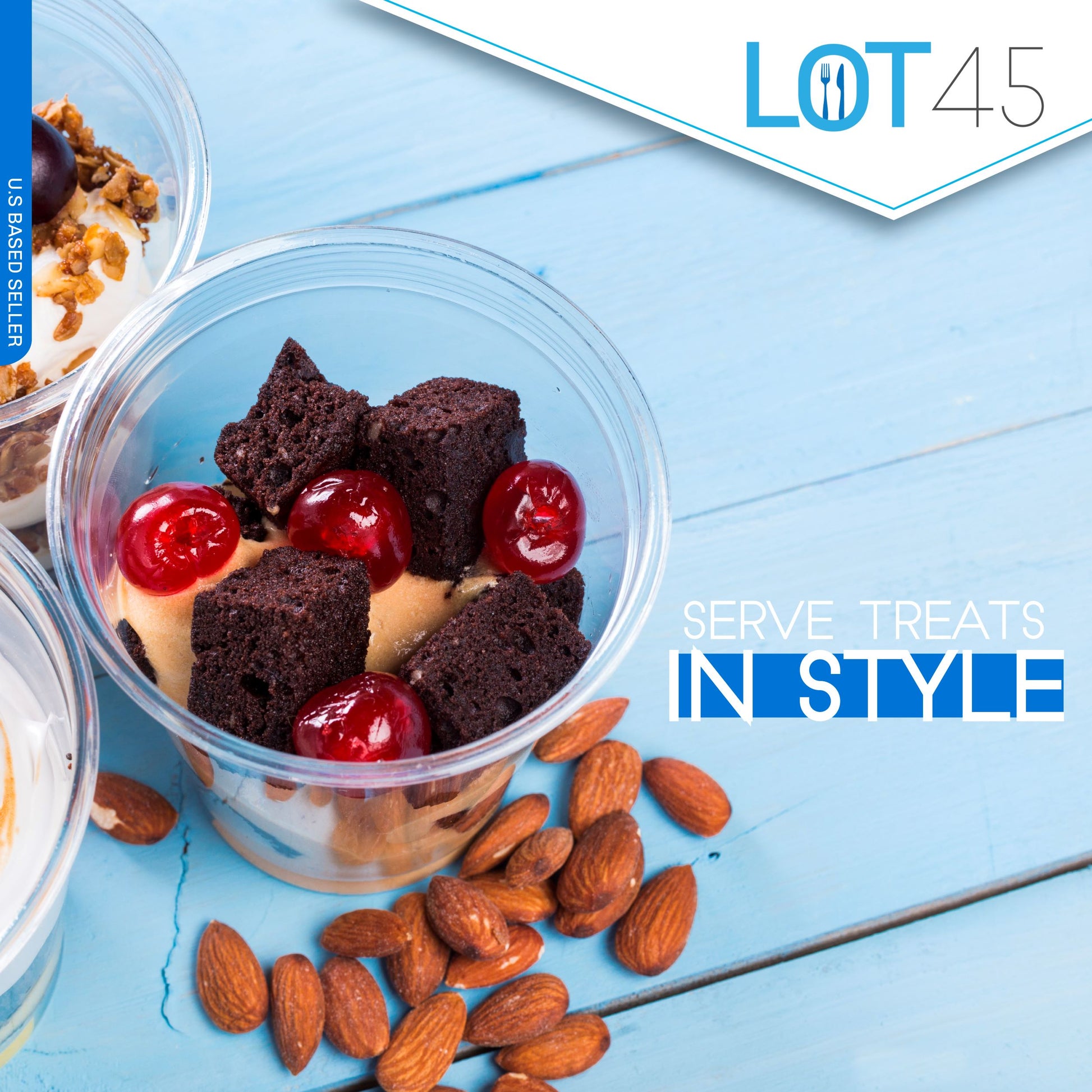 Plastic Dessert Cups with Lids - 100pk 9oz Clear Plastic Cups and Lids