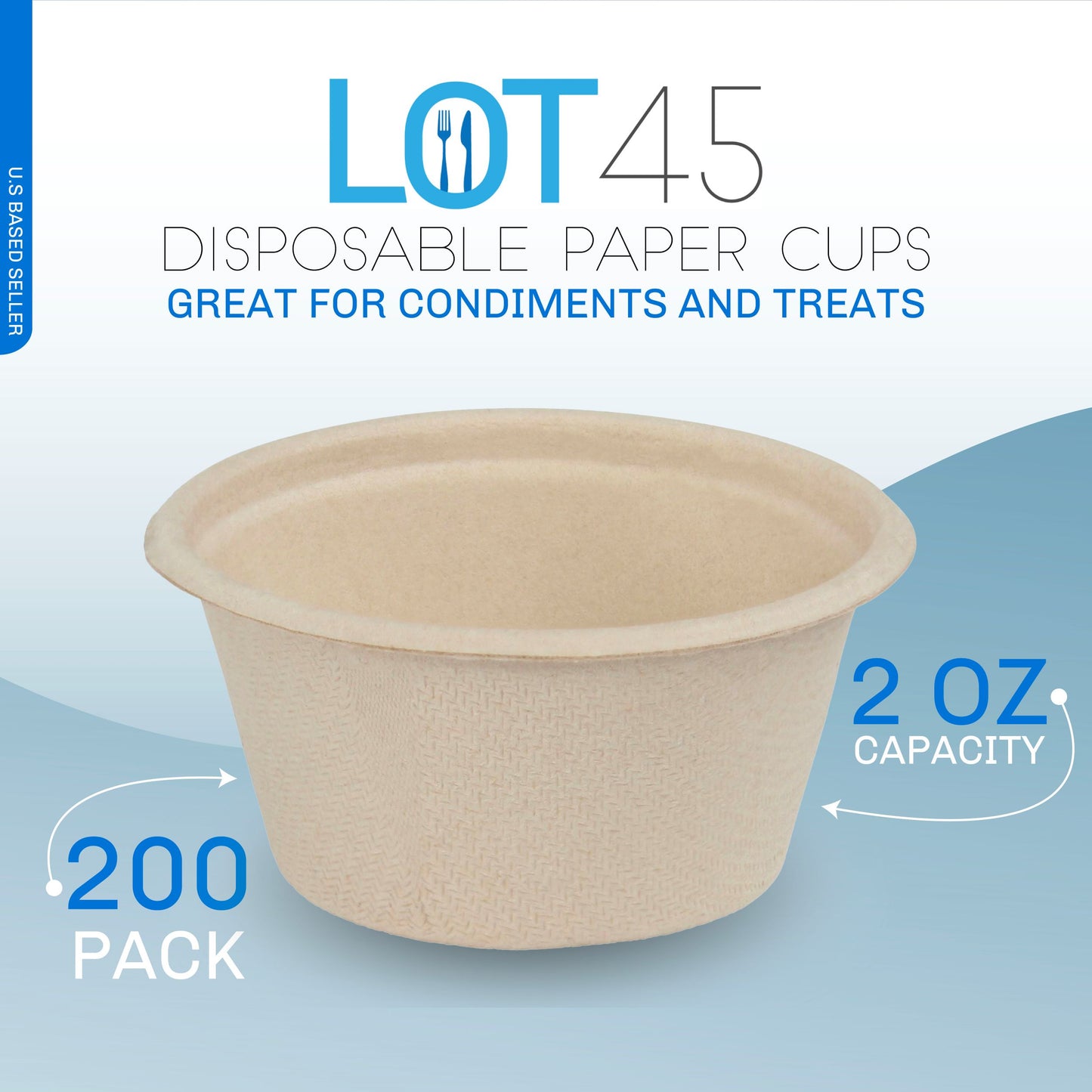 2oz Sustainable Small Paper Cup for Pills - 200ct Paper Condiment Cups