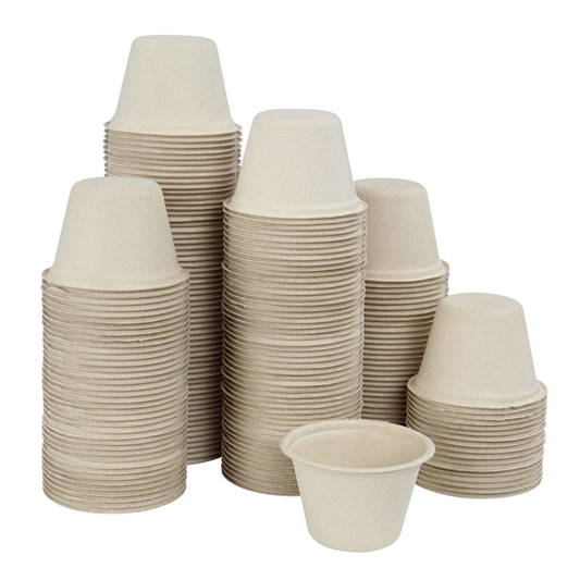 Sustainable Small Paper Cups for Pills - 200ct Paper Condiment Cups
