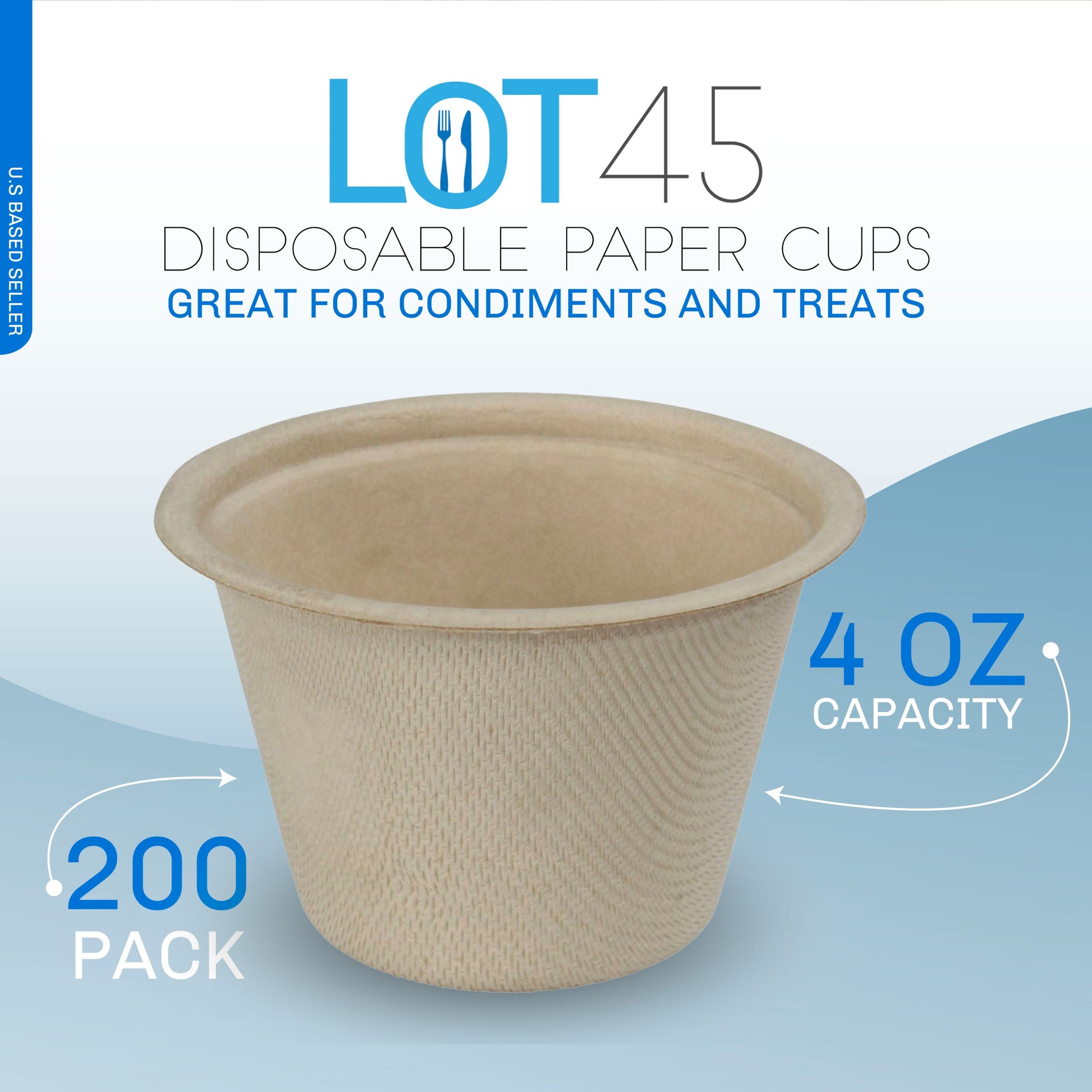 4oz Sustainable Small Paper Cup for Pills - 200ct Paper Condiment Cups