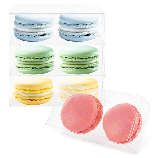 4 x 2 x 1in Clear Gift Box - 100 Pack Small Favor Boxes for Weddings