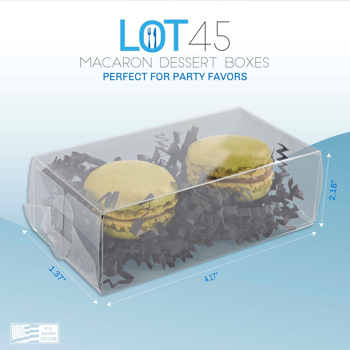 4 x 2 x 1in Clear Gift Box - 100 Pack Small Favor Boxes for Weddings