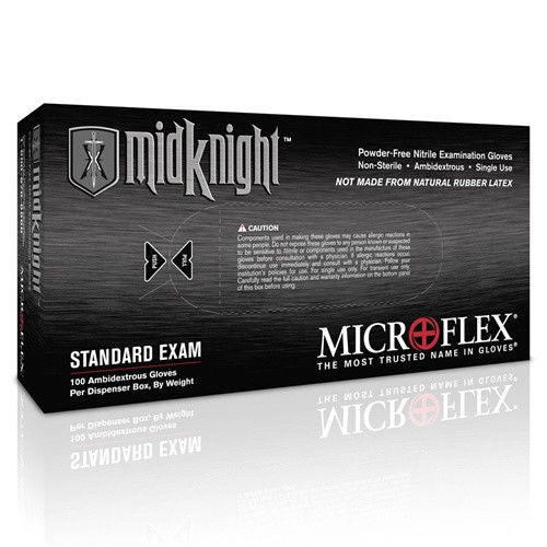 MidKnight Nitrile Glove, Powder Free, Medium, 100/Per Box (2 Pack)