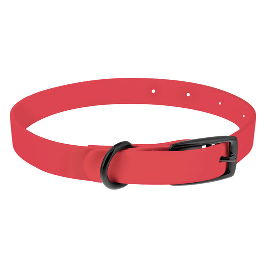 Silicone Dog Collar - Pink Dog Collar with Prong Buckle
