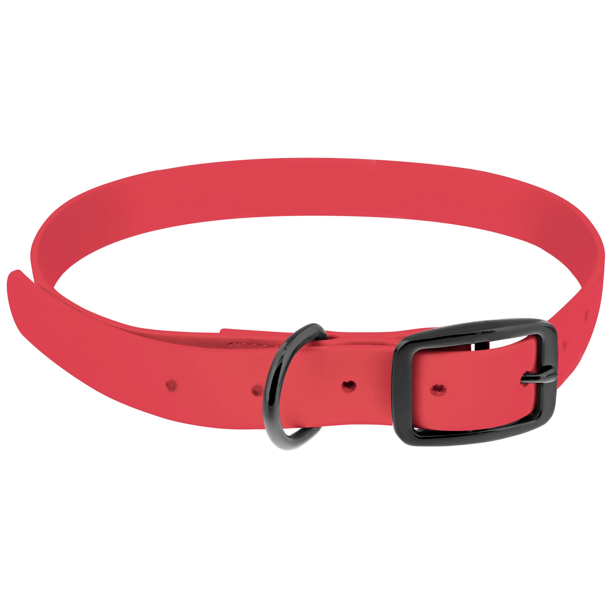 Large Silicone Dog Collar - Pink 30in Dog Collar with Prong Buckle