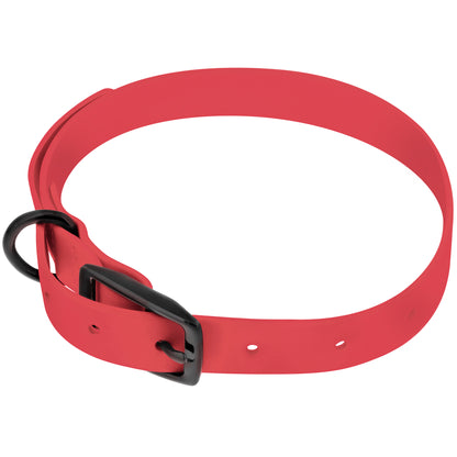 Large Silicone Dog Collar - Pink 30in Dog Collar with Prong Buckle