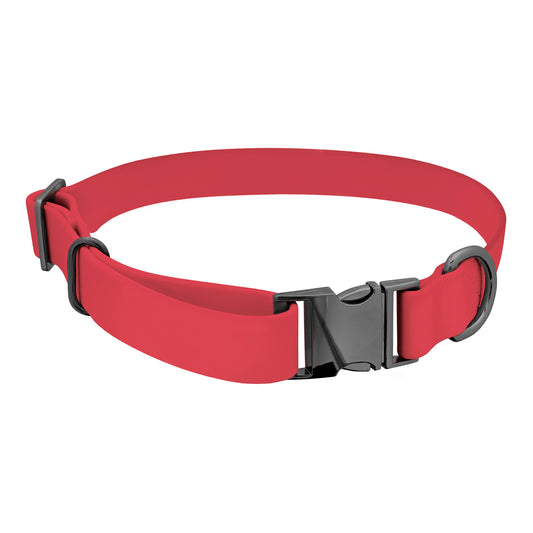 Silicone Dog Collar - Pink Dog Collar with Clasp Buckle