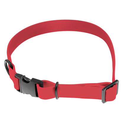 Medium Silicone Dog Collar - Pink 20in Dog Collar with Clasp Buckle