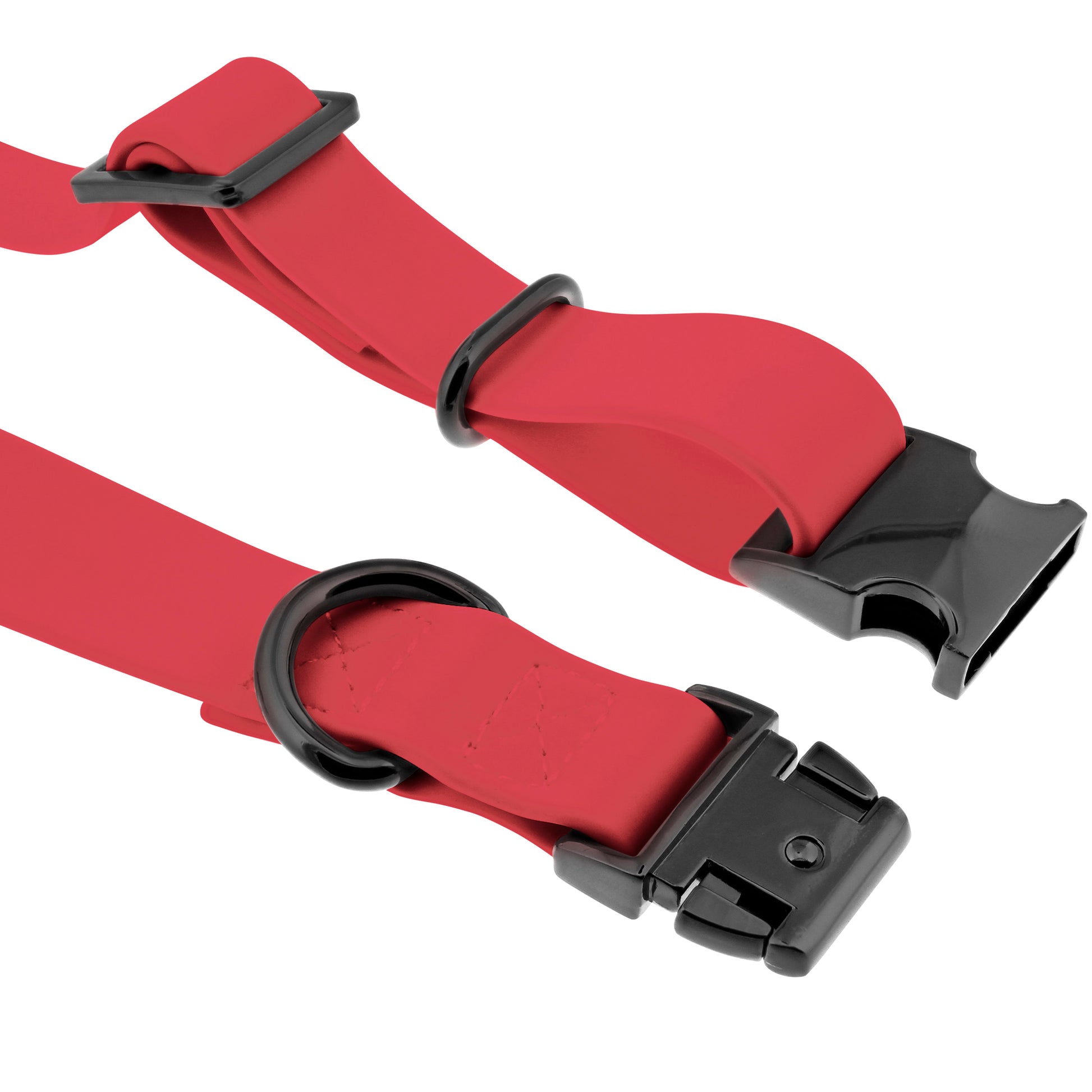 Medium Silicone Dog Collar - Pink 20in Dog Collar with Clasp Buckle
